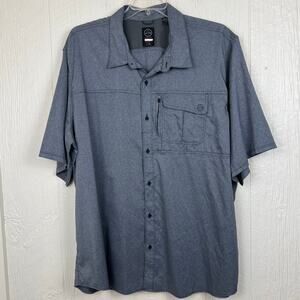 Wrangler ATG All Terrain Gear shirt men’s 3XL button up front zipper pocket gray